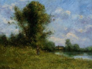 La Cueillette by Paul-Desire Trouillebert Oil Painting