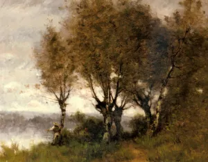 Le Pecheur by Paul-Desire Trouillebert Oil Painting