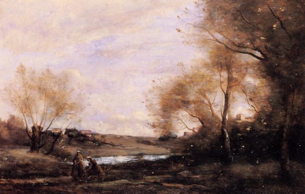 Main Product Photo of Peasant Village Painting by Paul-Desire Trouillebert