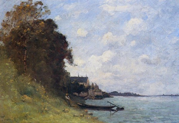 Main Product Photo of The Canotier Painting by Paul-Desire Trouillebert