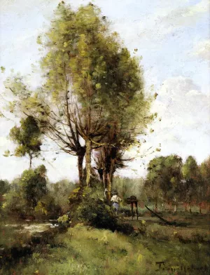 The Reaper by the River Oil painting by Paul-Desire Trouillebert