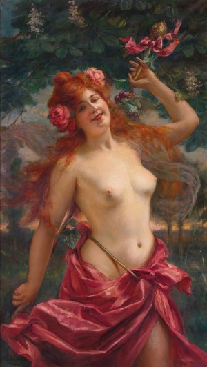Bacchante by Paul De La Boulaye Oil Painting