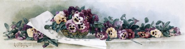 Pansy Waltz by Paul De Longpre - Hand-Painted Oil Painting Reproduction