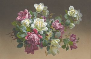 Roses by Paul De Longpre Oil Painting