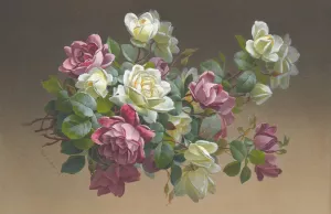 Roses by Paul De Longpre Oil Painting