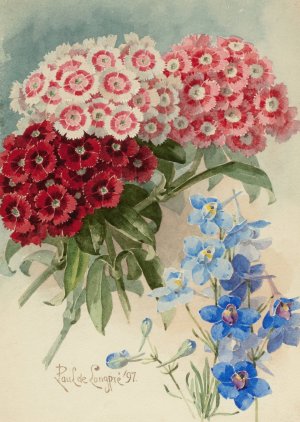 Spring Bouquet by Paul De Longpre Oil Painting
