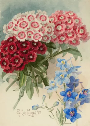 Spring Bouquet by Paul De Longpre Oil Painting
