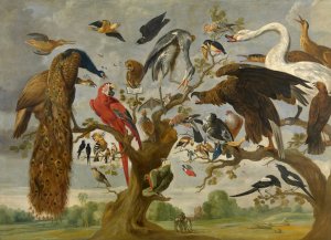 Concert of Birds by Paul De Vos Oil Painting