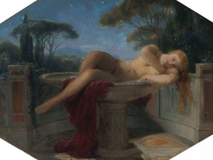 Jeune Fille Dans Une Vasque by Paul Delaroche Oil Painting
