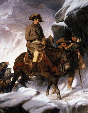 Napoleon Crossing the Alps by Paul Delaroche Oil Painting