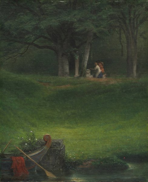 Offering to the God Pan  by Paul Delaroche - Hand-Painted Oil Painting Reproduction