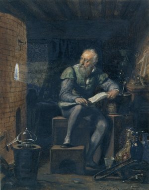 Palissy in his Workshop by Paul Delaroche Oil Painting