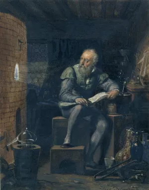 Palissy in his Workshop by Paul Delaroche Oil Painting