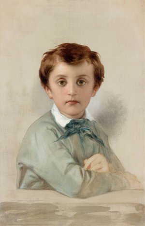 Portrait of Philippe-Gregoire Delaroche, the Artist's Younger Son by Paul Delaroche Oil Painting