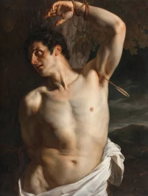 Saint Sebastian by Paul Delaroche Oil Painting