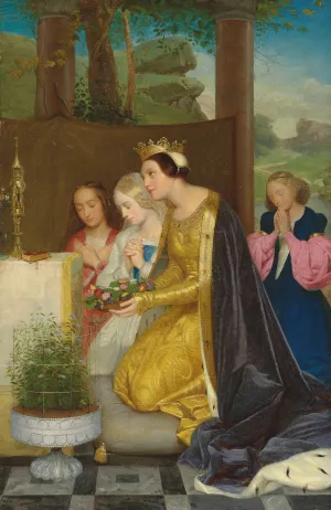 Sainte Amelie, Reine De Hongrie by Paul Delaroche Oil Painting