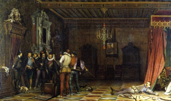 The Murder of the Duke of Guise by Paul Delaroche - Hand-Painted Oil Painting Reproduction