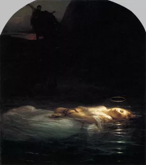 Young Christian Martyr by Paul Delaroche - Oil Painting Reproduction