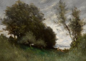 Baigneuses dans un paysage by Paul Desire Trouillebert Oil Painting