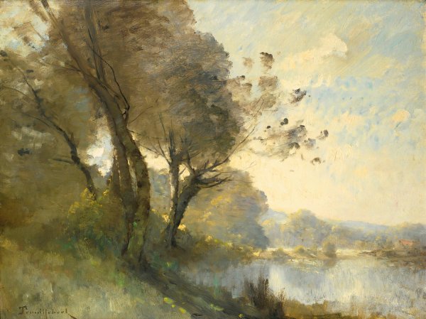 Main Product Photo of Barrage En Ruine Sur La Vienne Painting by Paul Desire Trouillebert