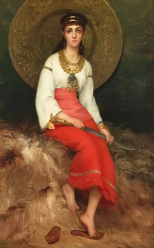 Jeune Orientale Oil painting by Paul Desire Trouillebert
