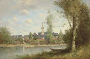 Vue De La Fleche by Paul Desire Trouillebert Oil Painting