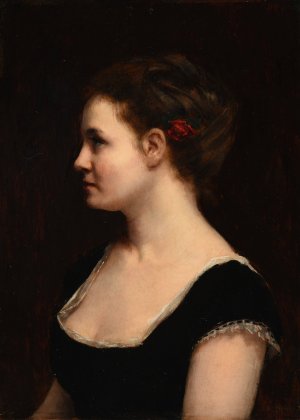 Profil de femme by Paul Dubois Oil Painting
