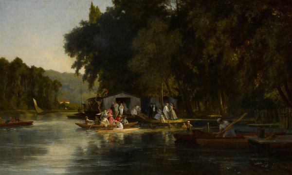 Main Product Photo of Baigneurs et Canotiers Painting by Paul Emile Antony Morlon