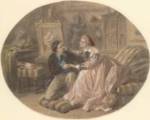 Un Mari qu'on Aime by Paul Emile Antony Morlon Oil Painting