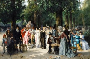 Une Mode Nouvelle Sous Le Directoire by Paul Emile Antony Morlon Oil Painting