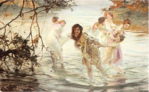 Dancing Nymphs by Paul Emile Chabas Oil Painting