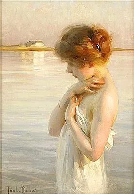 Flicka Vid Vatten by Paul Emile Chabas Oil Painting