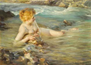 Joven Banista by Paul Emile Chabas - Oil Painting Reproduction