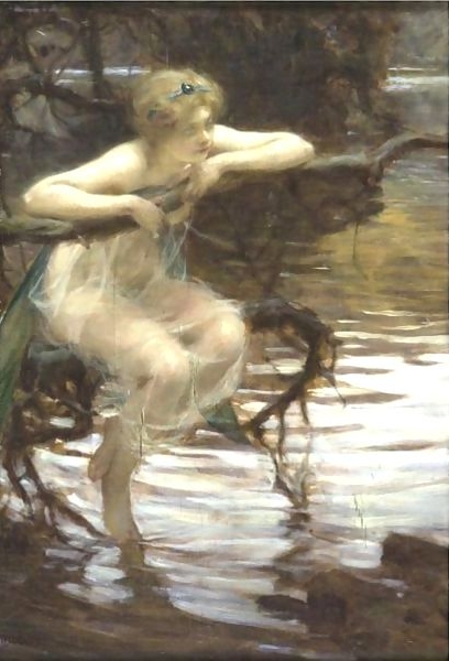 Main Product Photo of La Libellule Painting by Paul Emile Chabas