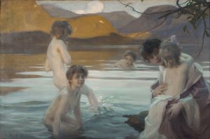 Premier Bain by Paul Emile Chabas Oil Painting