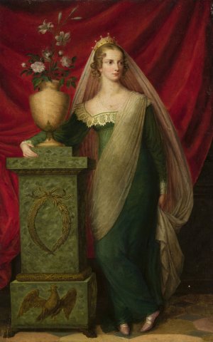 Portrait of a princess by Paul Ernst Gebauer Oil Painting