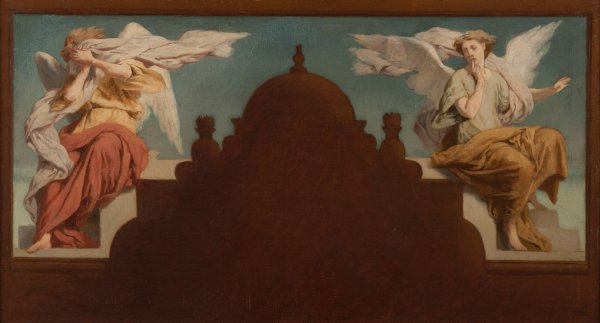Main Product Photo of Deux anges assis  Painting by Paul-Felix Guerie