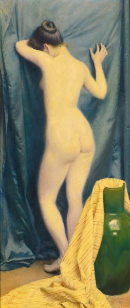Model Oil painting by Paul Fischer