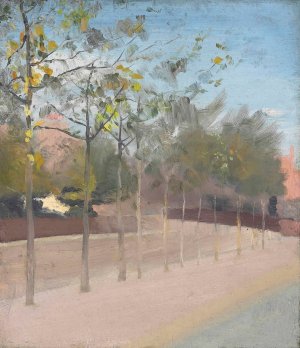 Chelsea Embankment, Plane Trees by Paul Fordyce Maitland Oil Painting