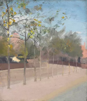Chelsea Embankment, Plane Trees by Paul Fordyce Maitland Oil Painting