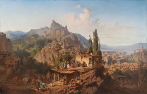 View of Tiflis by Paul Franken Oil Painting