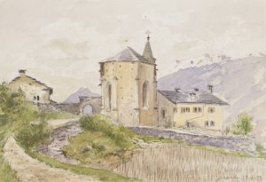 Kirche in Geronde by Paul Franz Otto Oil Painting