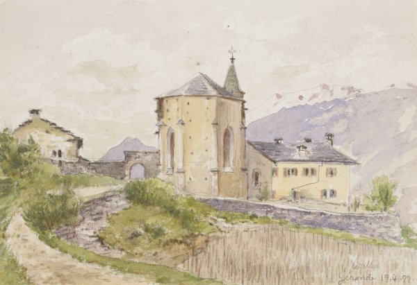 Kirche in Geronde  by Paul Franz Otto - Hand-Painted Oil Painting Reproduction