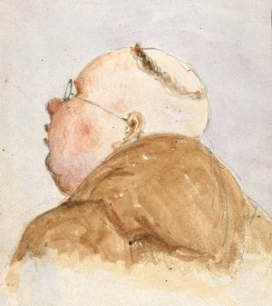 Monch mit Brille von hinten by Paul Franz Otto Oil Painting