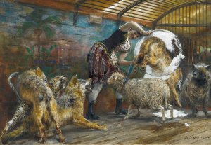 Die Dompteuse by Paul Friedrich Meyerheim Oil Painting