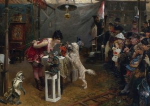 Sideshow Tricks by Paul Friedrich Meyerheim Oil Painting