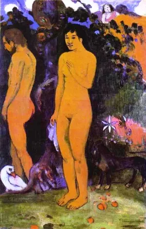 Adam and Eve painting by Paul Gauguin