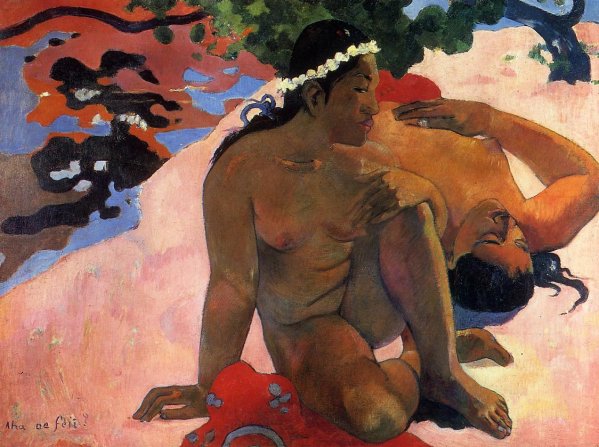 Aha oe Feii also known as What! Are You Jealous by Paul Gauguin - Hand-Painted Oil Painting Reproduction