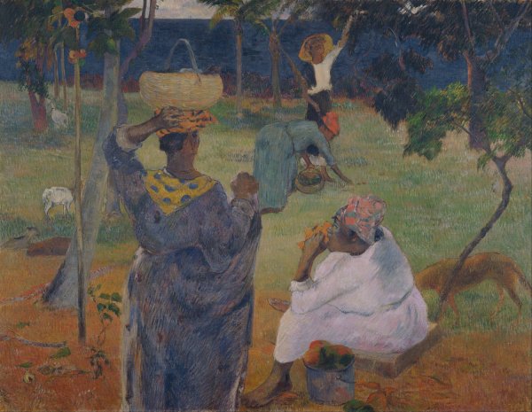 Main Product Photo of Among the mangoes at Martinique Painting by Paul Gauguin