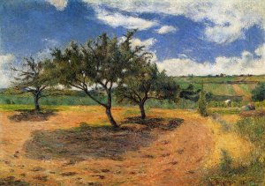 Apple Trees at l'Hermitage Oil painting by Paul Gauguin